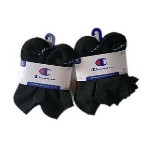 Champion Men's 12 Pairs Cushion Low Cut  Black